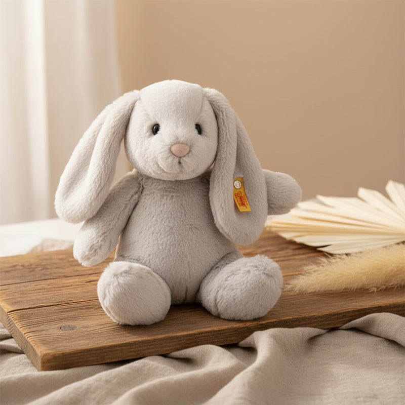 Stuffed toy rabbit Hoppie, light grey 28 cm | Steiff