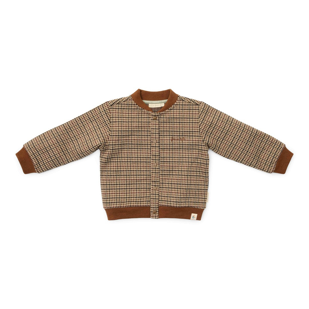 Strickjacke Grün kariert – Little Farm | Little Dutch