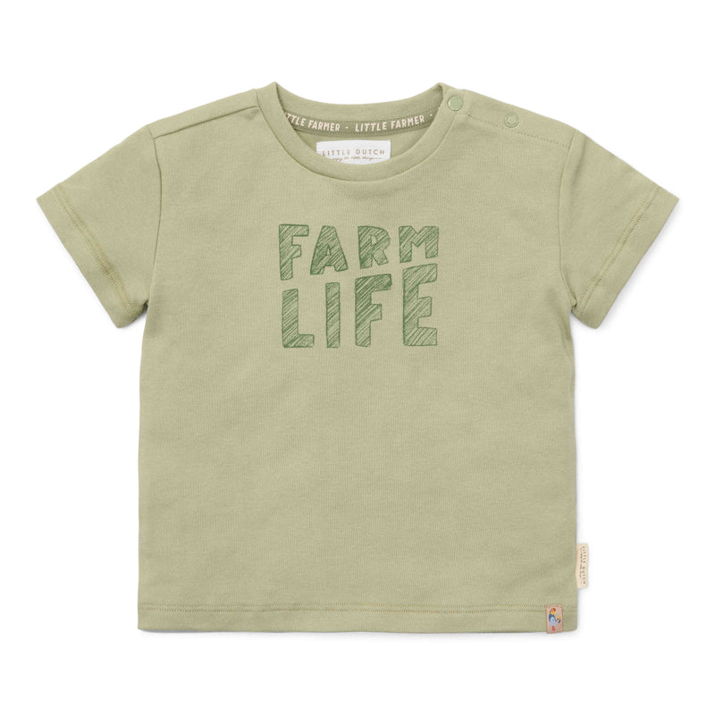 Kurzarm T-Shirt Grün für Babys und Kinder