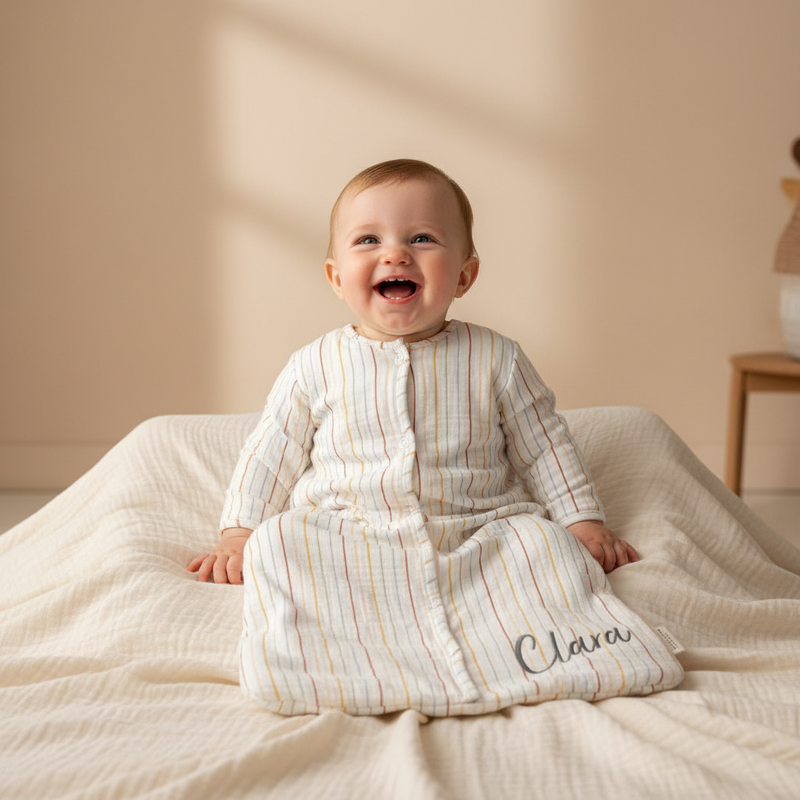 Winter sleeping bag 90 cm Vintage Sunny Stripes | Little Dutch customizable