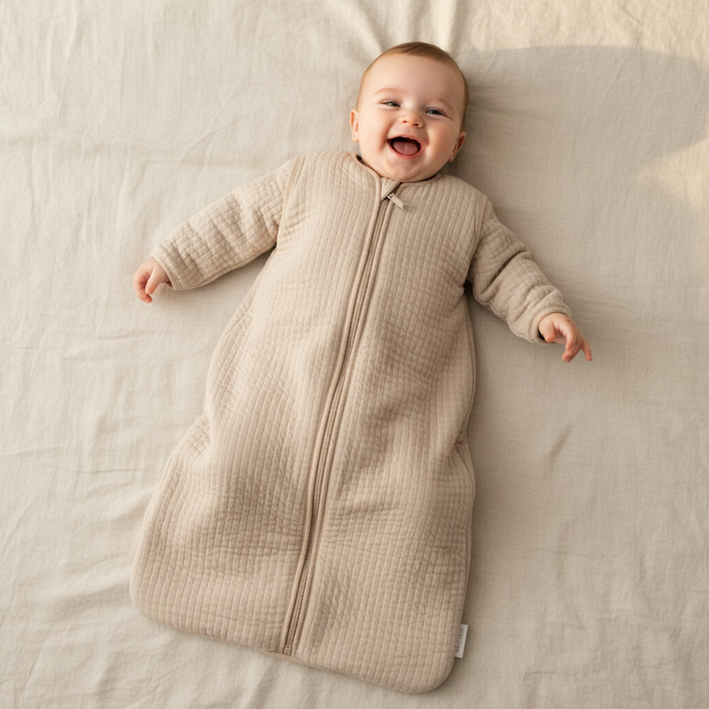 Winter sleeping bag 90 cm Pure Beige | Little Dutch