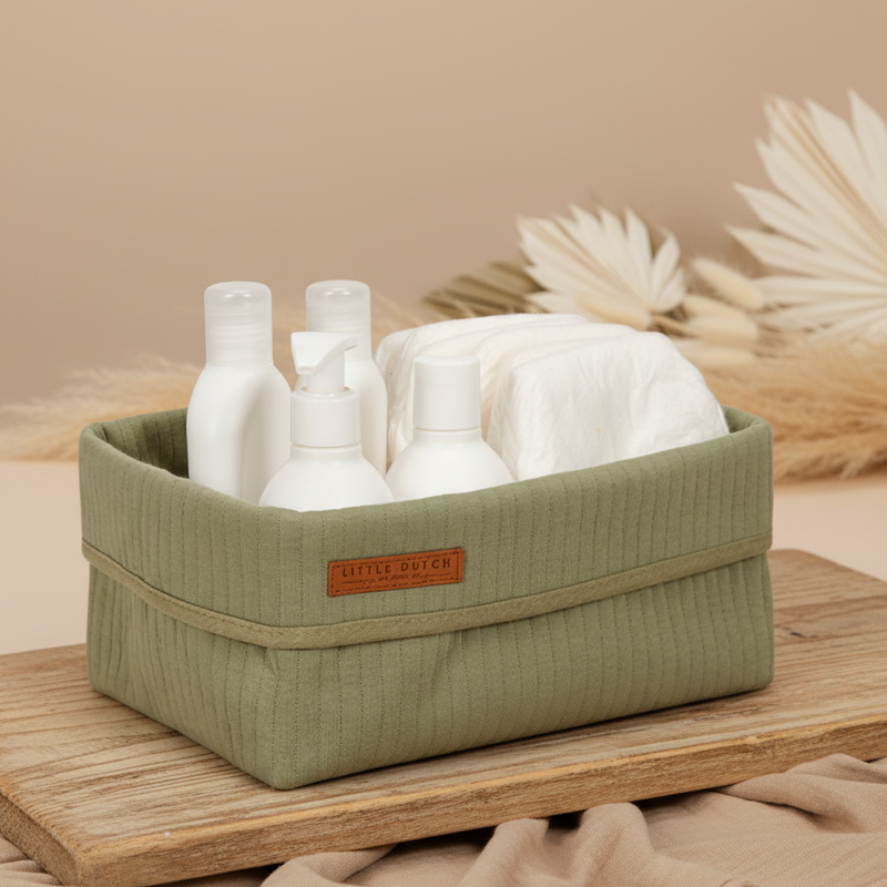 Pure Olive nursing basket, large | Little Dutch