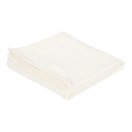 Musselintuch Swaddle 120 x 120 cm Pure Soft White | Little Dutch