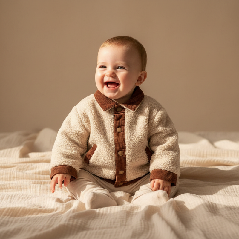 Wendejacke Brown Sand für Babys und Kinder