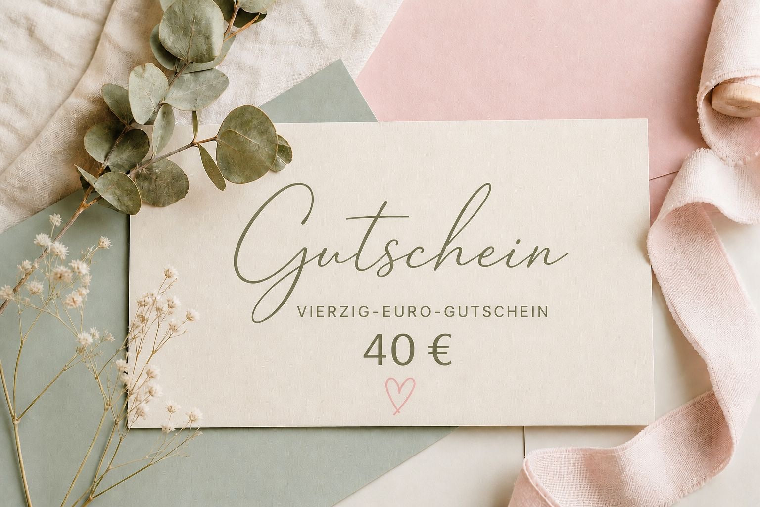 40 Euro Schmatzepuffer Gutschein für personalisierte Babygeschenke zur Geburt, Taufe und besondere Anlässe. Hochwertige Geschenkidee für individuelle Erinnerungsstücke mit persönlicher Gestaltung.