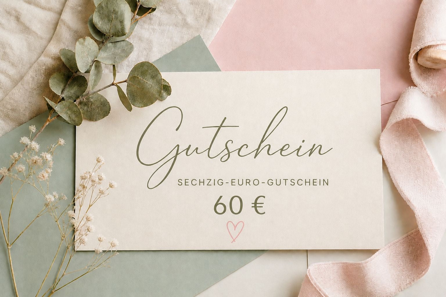 60 Euro Schmatzepuffer Gutschein für personalisierte Babygeschenke zur Geburt, Taufe und besondere Anlässe. Hochwertige Geschenkidee für individuelle Erinnerungsstücke mit persönlicher Gestaltung.