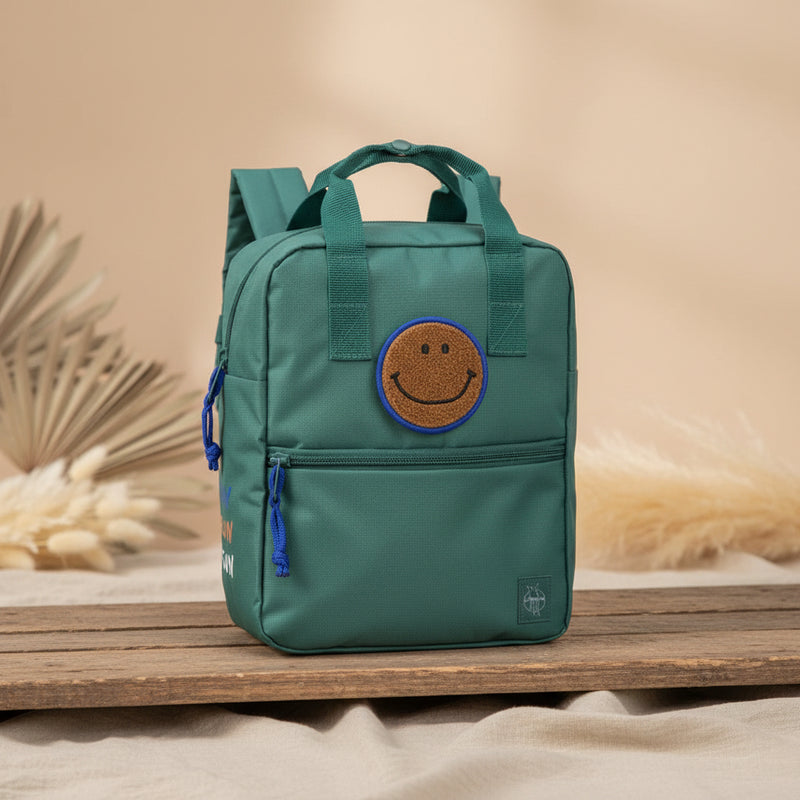 Kindergartenrucksack Square - Little Gang, Dunkelgrün | Lässig