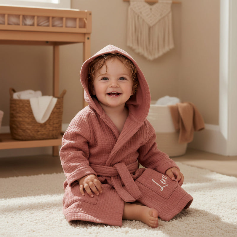 Bademantel Pure Pink Blush | Little Dutch