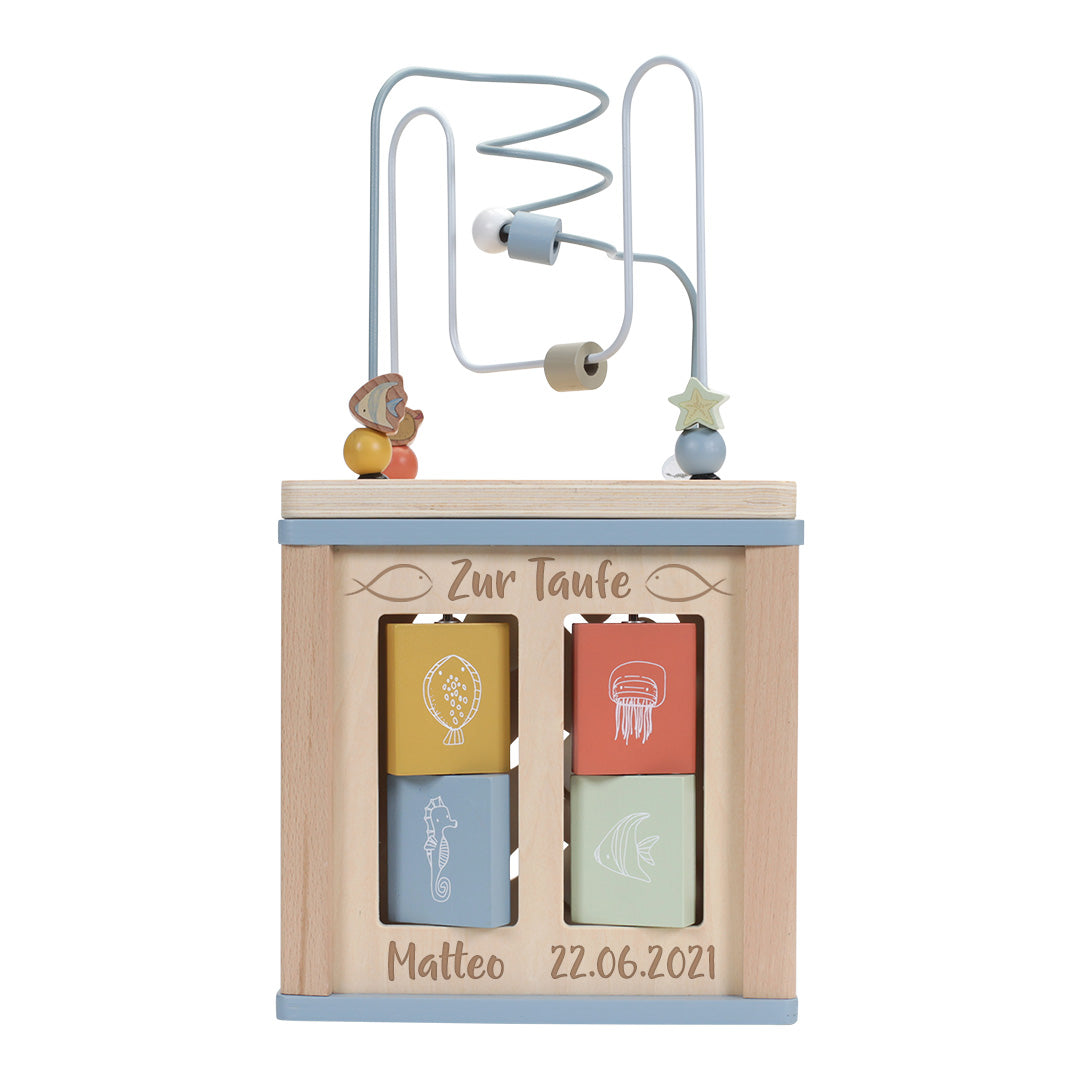 Personalized Ocean Activity Cube – Christening Gift