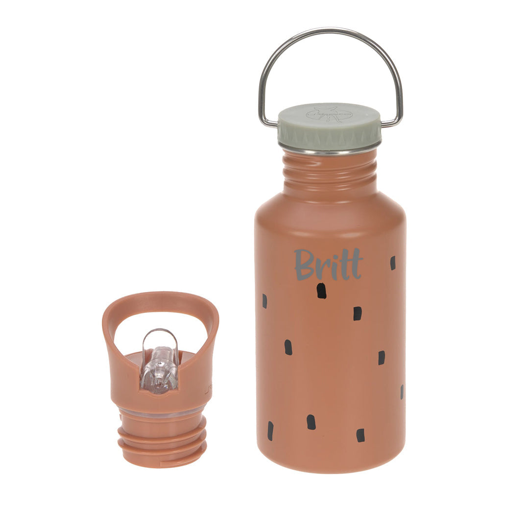 Trinkflasche Kinder - Edelstahl, Happy Prints Karamell | Lässig