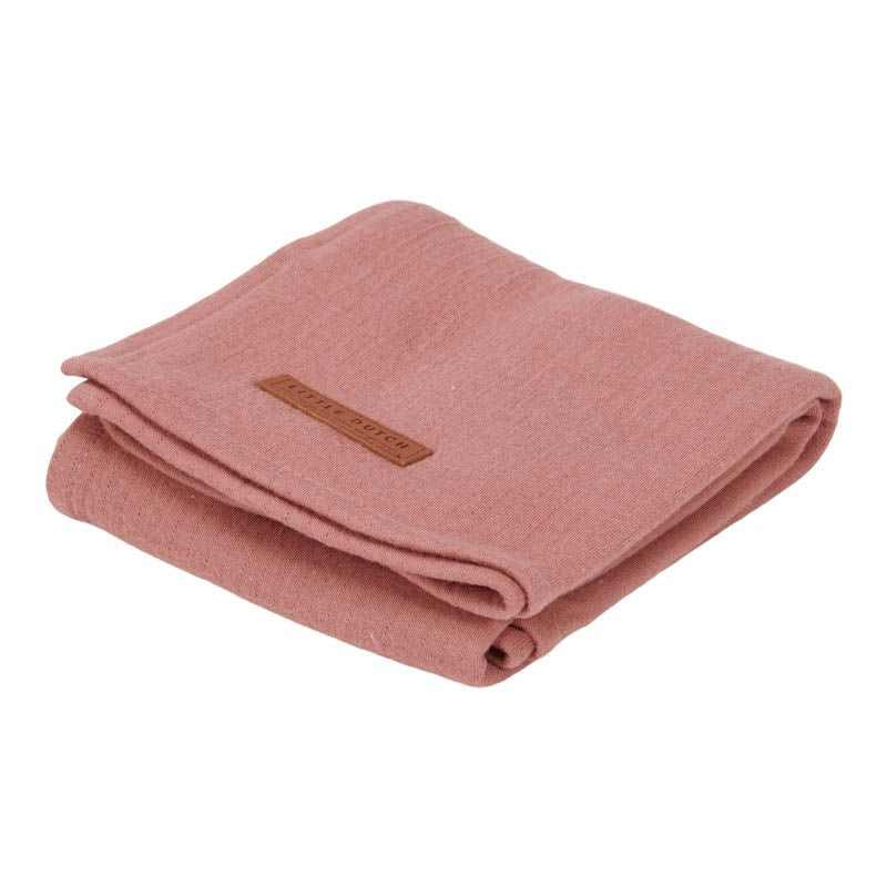 Muslin cloth 120 x 120 cm Pure Pink Blush, pink | Little Dutch